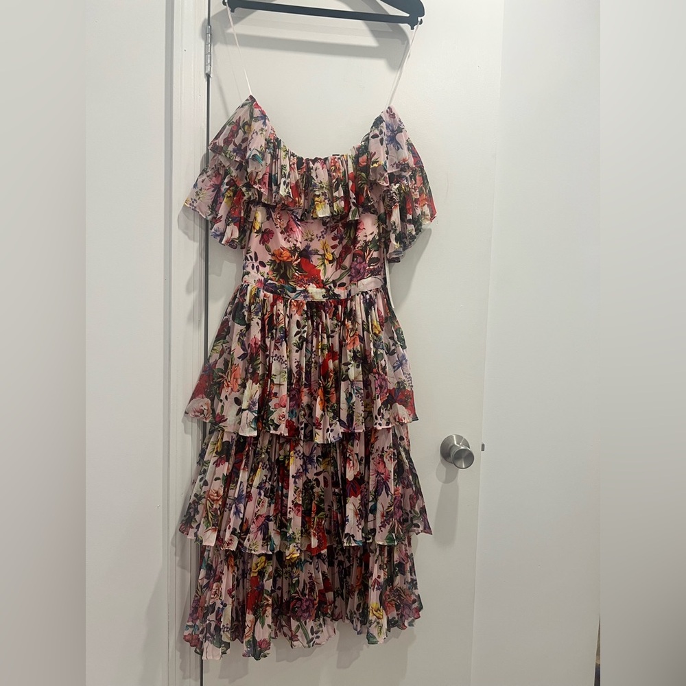 Aqua Multicolor Floral Dress